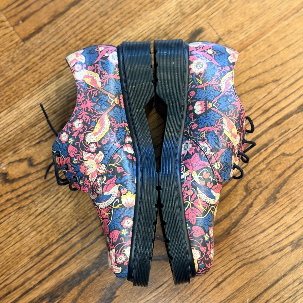 Dr. Martens x Liberty 1461 Strawberry Thief Floral Leather Shoes Size M8 W9 Rare - Picture 6 of 10
